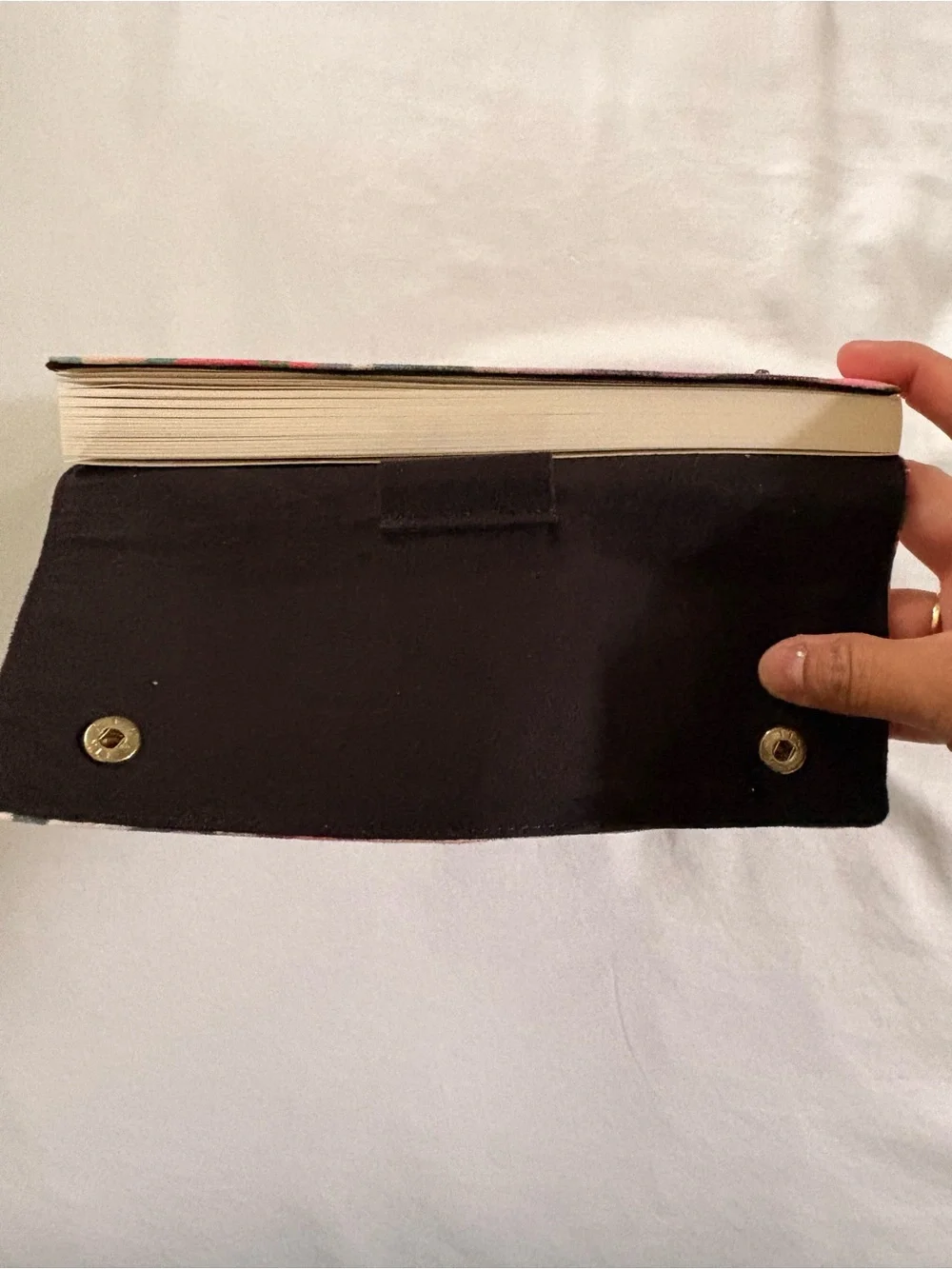 Floral Print Pink Felt Journal